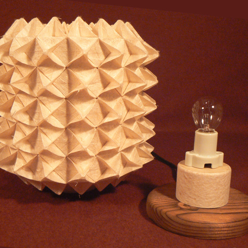 和紙の手作りランプシェード 美濃和紙使用 [折] 4-1 どこにもない癒し