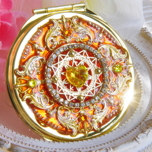 ◆001　魔法少女　変身　コンパクト　ミラー　ハンドメイド　作家様　限定出品 ◇001 魔法少女 変身 コンパクト ミラー ハンドメイド 作家様