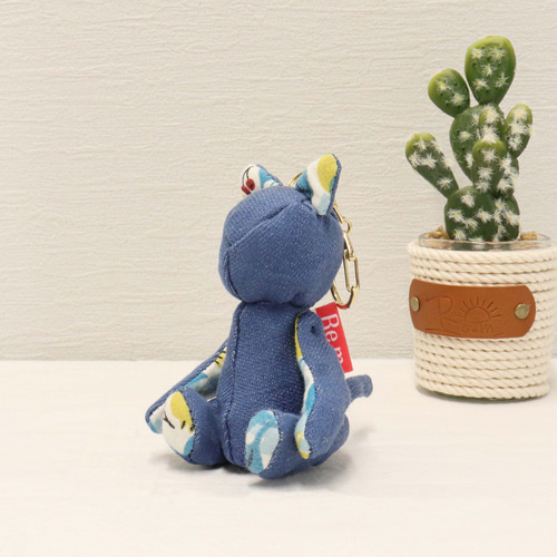 ぷちにゃんキーホルダー ネコ デニム ブラウン キーホルダー Re.m 通販