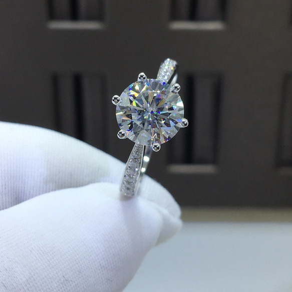 ～【newデザイン】モアサナイト 　リング　K18WGmoissanite