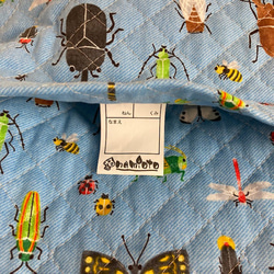入園入学 必需品５点セット (キルティング)　昆虫　水色　クワガタ　カブト虫 6枚目の画像