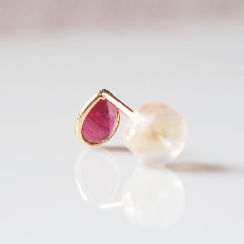 ポメころび◆シトリン×淡水パールピアス✧ツイストドロップカット amphora / バロックパール×ペリドットシルバーピアス 18KGF