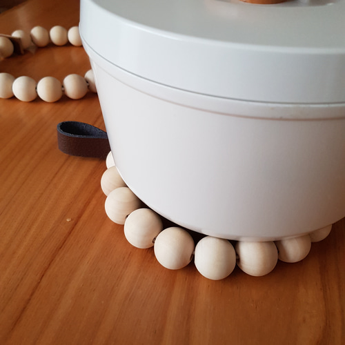 鍋敷wood beads 北欧風 鍋敷き（ウッドビーズ ポットマット） その他調理器具 sorairo
