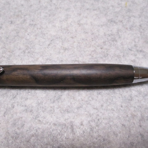 黒柿 孔雀杢 木地仕上げ 木軸ボールペン 希少材 ペン・筆記用具 工房