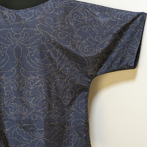 SOLD 着物リメイク ブラウス 大島紬 FREE SIZE ブラウス さら