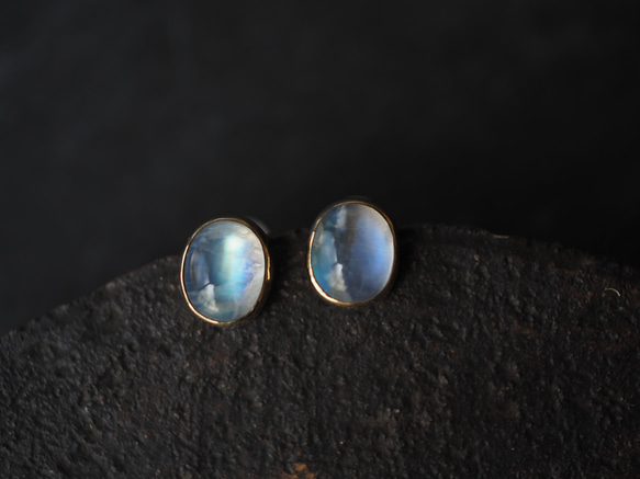 white labradorite brass pierce (kougei) 3枚目の画像