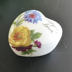 Meissen 花柄オーバル型ボックス 小物入れ