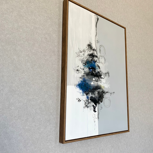 現代アート 70×50㎝ フレーム付き モダン 絵画 抽象画