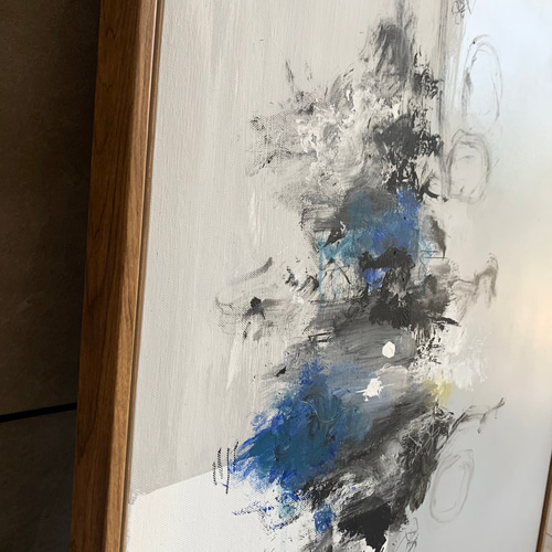 現代アート 70×50㎝ フレーム付き モダン 絵画 抽象画