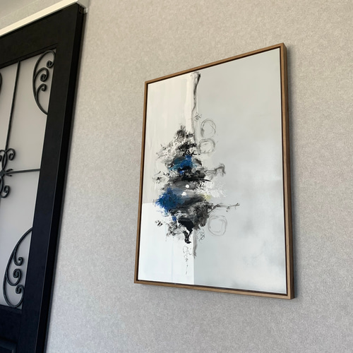 現代アート 70×50㎝ フレーム付き モダン 絵画 抽象画