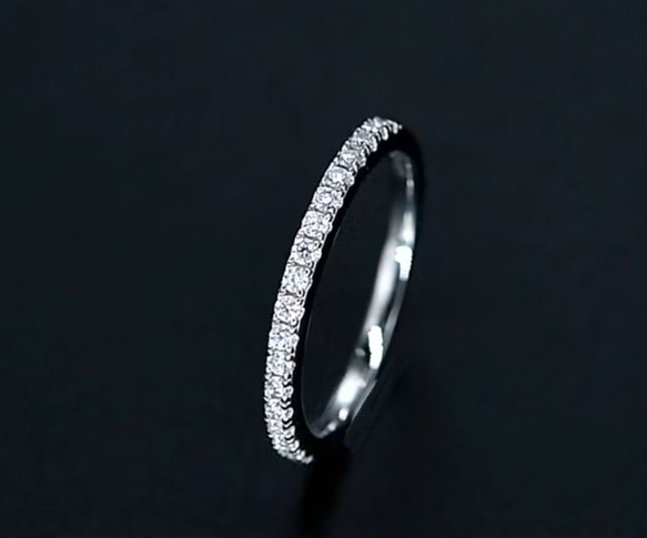 ハーフエタニティリング 0.27ct モアッサナイト モアサナイト