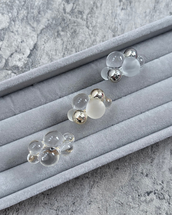 3color！もこもこしゃぼん玉リング 1枚目の画像