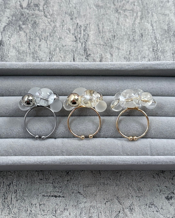 3color！もこもこしゃぼん玉リング 6枚目の画像