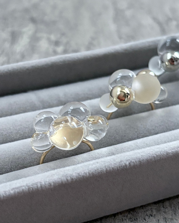 3color！もこもこしゃぼん玉リング 3枚目の画像