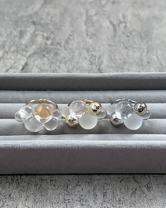 3color！もこもこしゃぼん玉リング 7枚目の画像