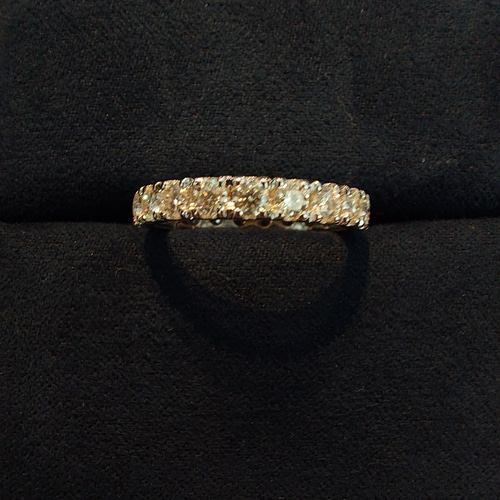 最高なつけ心地 フルエタニティリング 2.5mm モアサナイト エタニティ