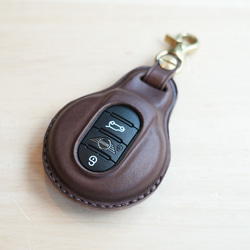 MINI スマートキーカバー 【名入れ無料・選べる革とステッチ】手縫い