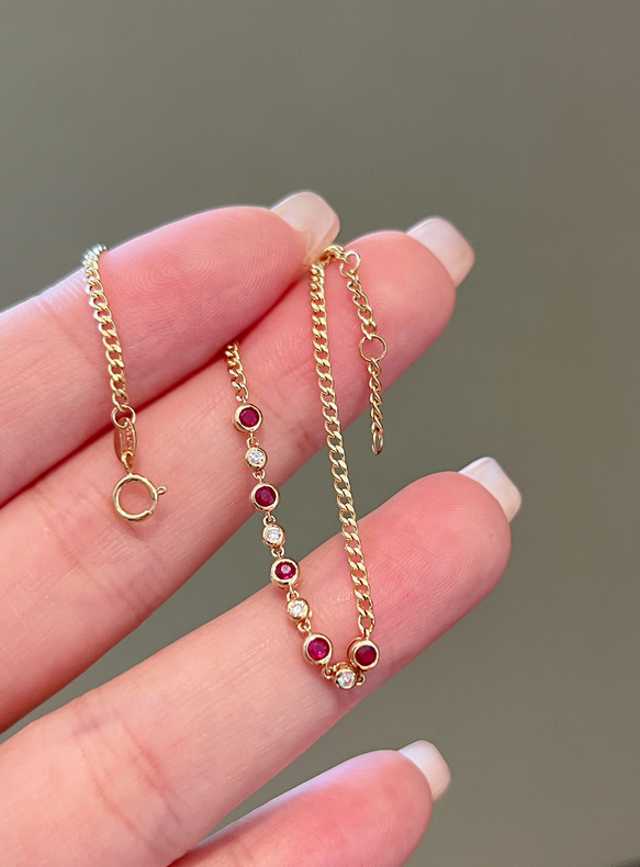 K18 ブレスレット スクリューチェーン0.9mm K18 スクリュー チェーン