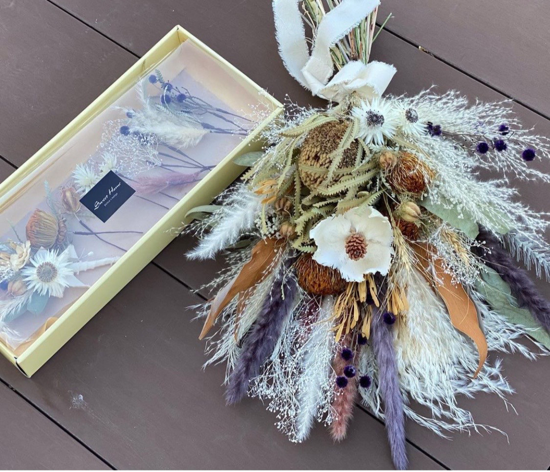 チャコールドライブーケ（ブトニア付き）