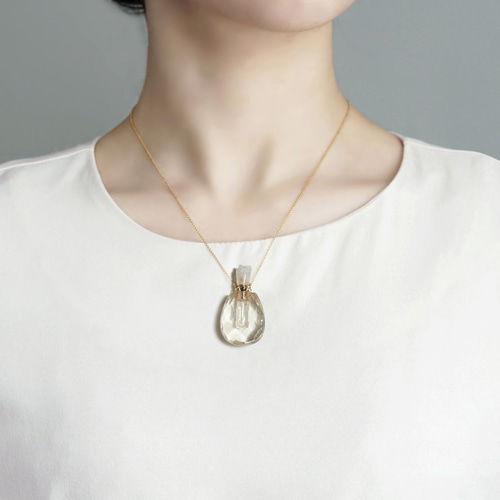 ☆シトリンの香水瓶☆50cmネックレス ～Jewel perfume bottle