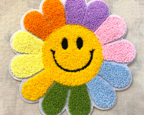 縫い付け専用☆ワッペン☆スマイル☆パイルワッペン❤︎ニコ