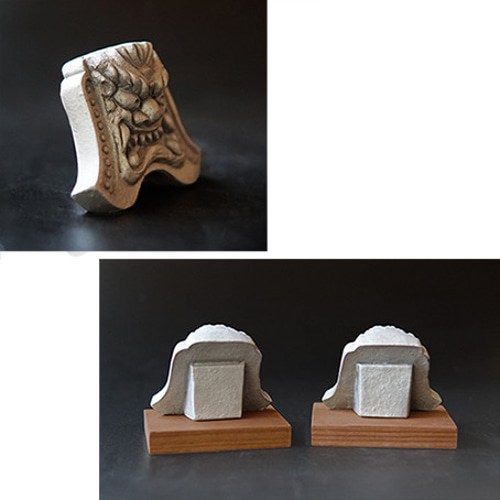 鬼瓦】阿吽セット [置物 縁起物] 立体・オブジェ Y.Kato 通販 16343932