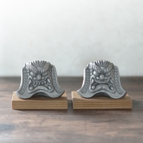 鬼瓦】阿吽セット [置物 縁起物] 立体・オブジェ Y.Kato 通販 16343932