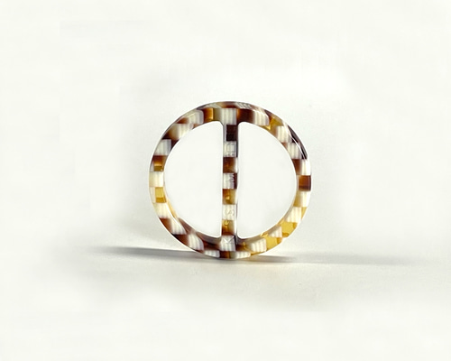 MACOOL × KISSO］Scarf Buckle スカーフバックル（184 multi brown