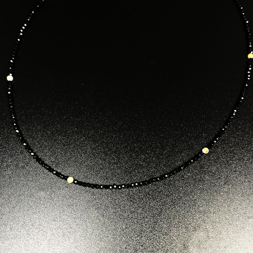 キラキラ感がハンパない！！】カットゴールドルチル ブラックオニキス