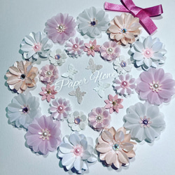 お花いっぱい　クラフトパンチ　さくら　入学入園保育　アルバム制作　色紙寄せ書き 桜 色紙デコ 寄せ書き クラフトパンチ アルバム素材 卒園 卒業