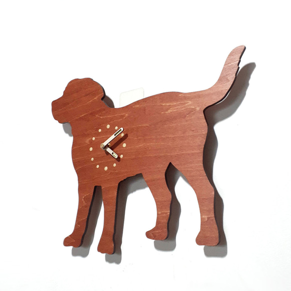 手作り木製創作造形ボード/時計【ハッピーズー-ラブラドール】 3枚目の画像