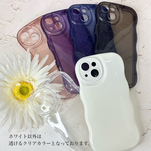 iPhoneケース iPhone14 シェイカーケース ウェーブケース クリア TPU  