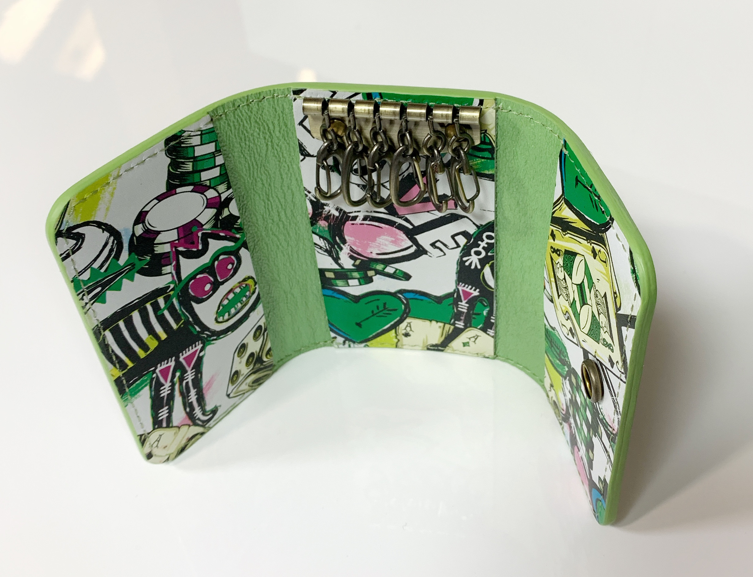 トランプ柄大富豪キーケース（グリーン）