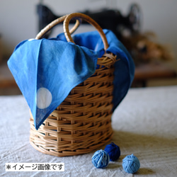 ＊あずま袋▶︎水玉柄　＊藍染め 灰汁発酵建て 3枚目の画像