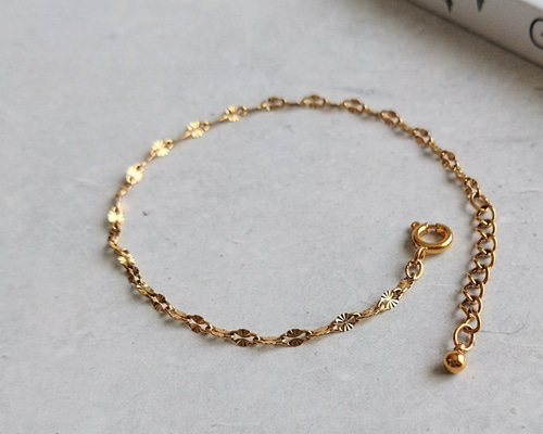 スキンジュエリーブレスレット ウェブチェーン バタフライチェーン