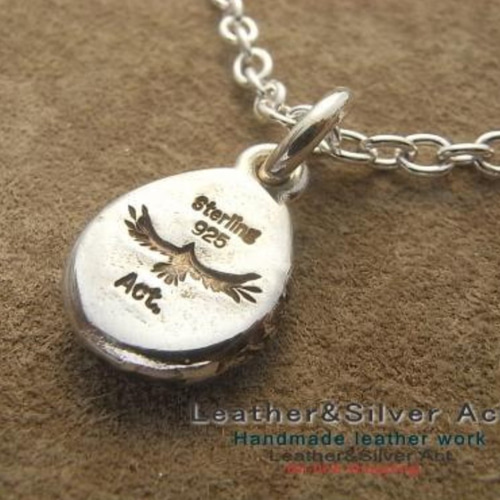 浮き彫りイーグルネックレス silver925 ハンドメイドアクセサリー 