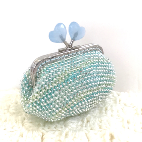 ビーズのがま口☆イヤホンケース☆お財布☆ポーチ☆ がま口 DAIFUKU  