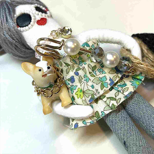 ドール チャーム バッグチャーム 人形 女の子 キーホルダー 眼鏡 ドール チャーム バッグチャーム 人形 女の子 キーホルダー 眼鏡
