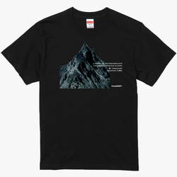 槍ヶ岳 Tシャツ 綿 コットン 山 登山 ブラック 1枚目の画像