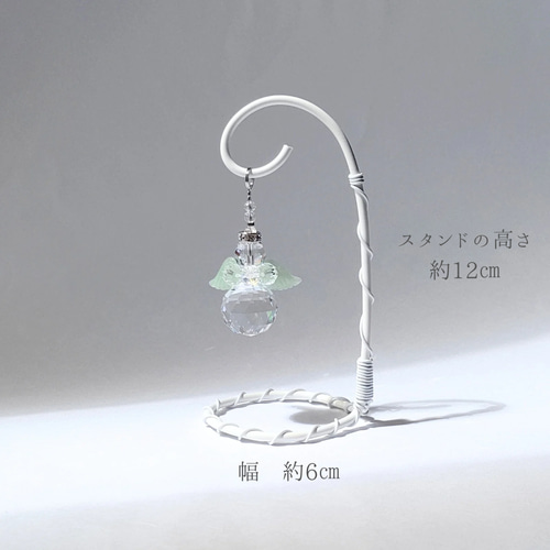 羽の色が選べる天使のサンキャッチャー 手のひらサイズのスタンド付き