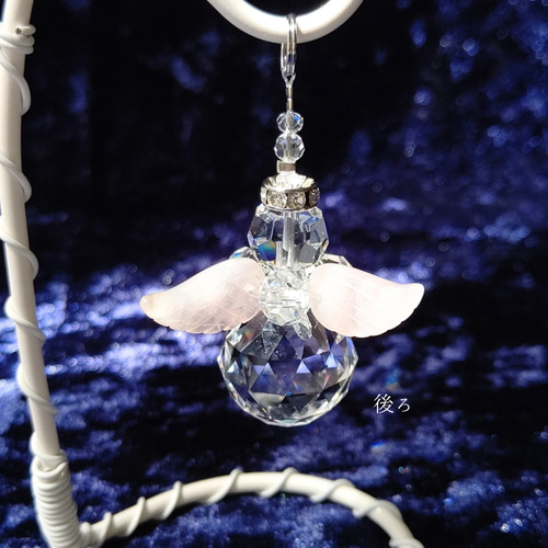 羽の色が選べる♪天使のサンキャッチャー 手のひらサイズのスタンド  