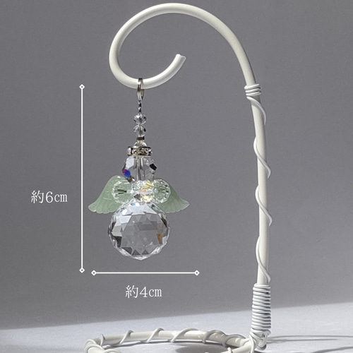 羽の色が選べる♪天使のサンキャッチャー 手のひらサイズのスタンド  