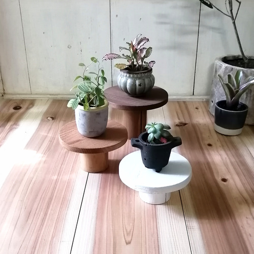 素朴な木製トレイ 観葉植物 花台 アクセサリー収納 什器 一輪挿し