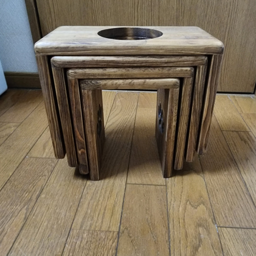 ペット フードスタンド フードテーブル 木製 餌台 餌入 水入れ