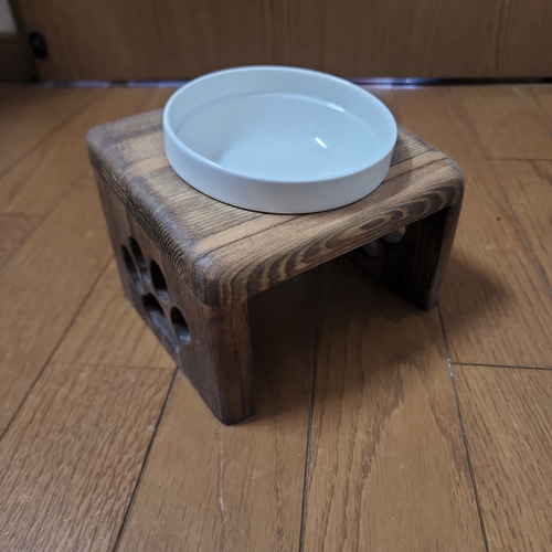 ペット フードスタンド フードテーブル 木製 餌台 餌入 水入れ