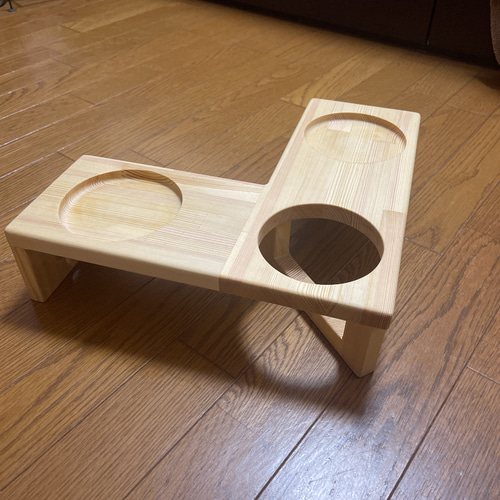 ペット フードスタンド フードテーブル 木製 餌台 餌入 水入れ