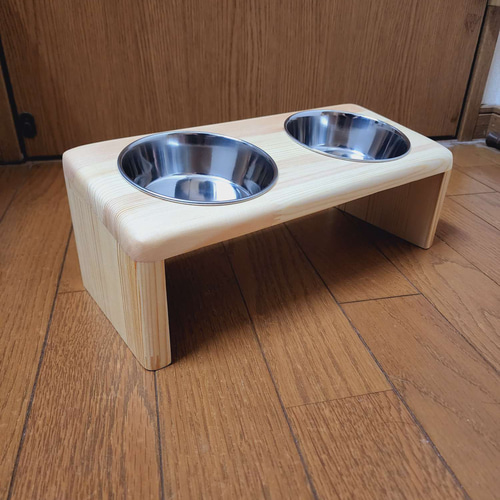 ペット フードスタンド フードテーブル 木製 餌台 餌入 水入れ