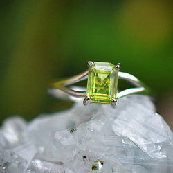 煌めきグリーン★peridot★シルバーリング1155 4枚目の画像