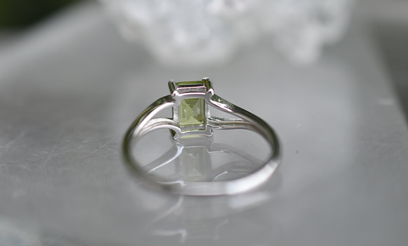 煌めきグリーン★peridot★シルバーリング1155 8枚目の画像