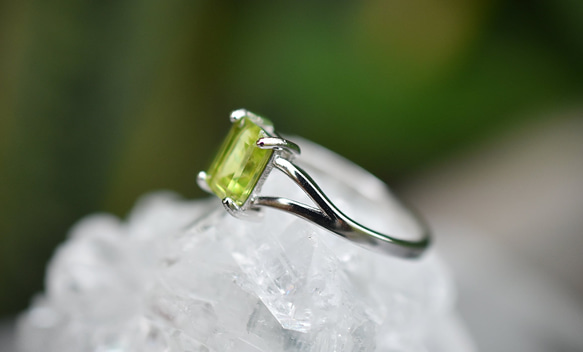 煌めきグリーン★peridot★シルバーリング1155 5枚目の画像